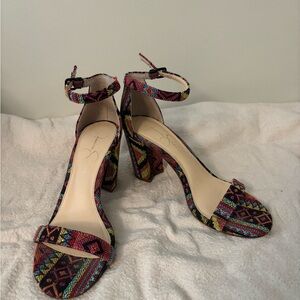 Jessica Simpson Multicolor Patterned Heels